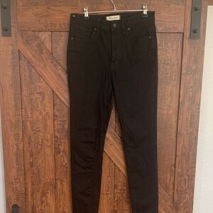 Madewell Jet Black Denim Pants,like new